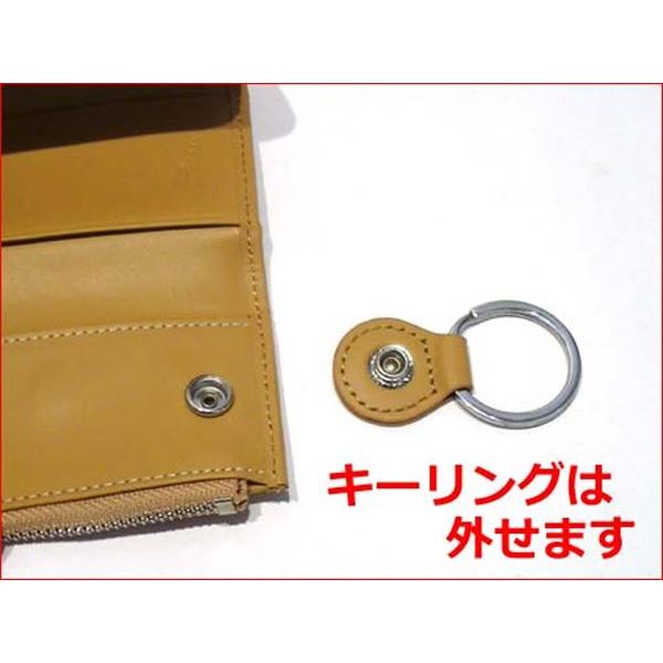 キーケース　（4400円⇒特価）　牛革　5連　取り外し可能な キーホルダー が１個　ファスナー小銭入れ付き ベージュ 0326-25 | ブランド登録なし | 04