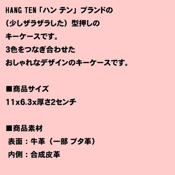 キーケース　（4350円⇒特価）　　ハンテン HANG TEN キーケース　ブラウン＆ベージュ 0326-70 | HANGTEN | 06