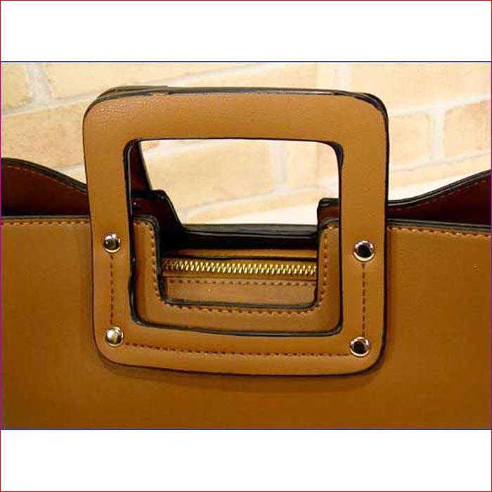 ショルダーバッグ＆手提げバッグ 兼用 合成皮革　２ＷＡＹ　バッグ・キャメル 0328-26　プレゼント ギフト | ブランド登録なし | 02