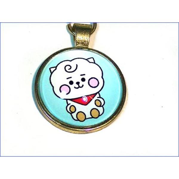 BT21 ビーティーイシビル BTS ガラス キーホルダー BT21 キーリング　ブルー (ＲＪ) JIN ジン 0328-52 | BT21 | 01