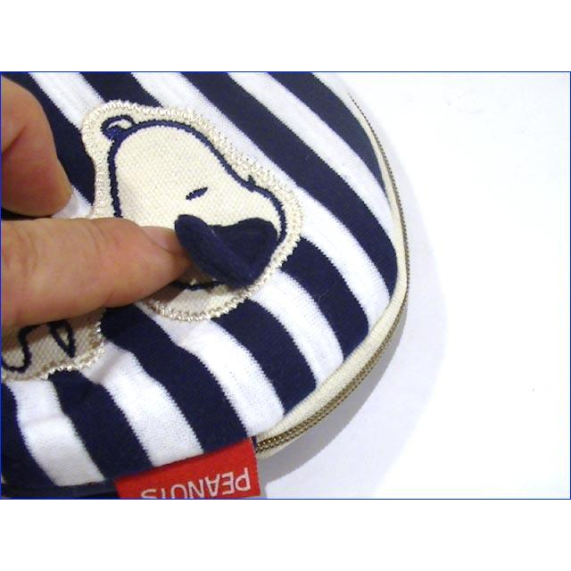 スヌーピー 化粧ポーチ マリンストライプ ボーダー　メイクポーチ　（1870円⇒特価）　・ネイビー 0413-12　プレゼント ギフト |  | 02