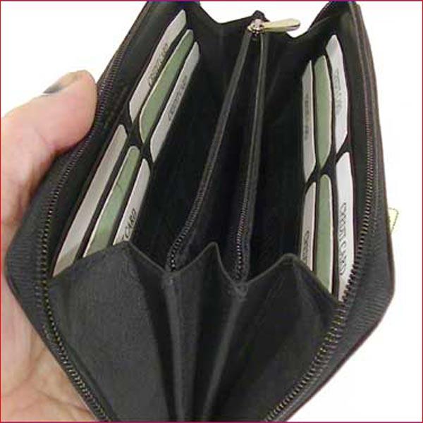 ラウンドファスナー　長財布 長札入れ　男性向き さいふ サイフ・ブラック 　（3300円⇒特価）　0426-10　プレゼント ギフト | ブランド登録なし | 05