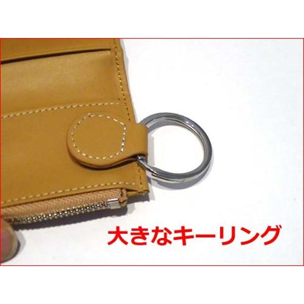 キーケース　（4400円⇒特価）　　牛革　5連　取り外し可能な キーホルダー が１個　ファスナー小銭入れ付き ベージュ 0426-25　プレゼント ギフト | ブランド登録なし | 03