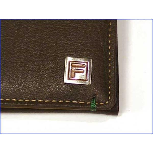 牛革　名刺入れ　（4950円⇒特価）　　FILA フィラ・ダークブラウン 0427-92　プレゼント ギフト | FILA | 01