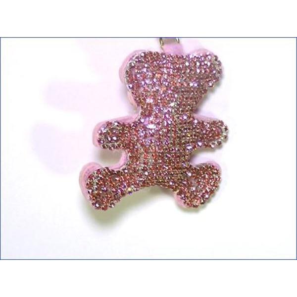 キーホルダー キーリング キラキラ クマ チャーム ピンク 0428-03　プレゼント ギフト | ブランド登録なし | 01