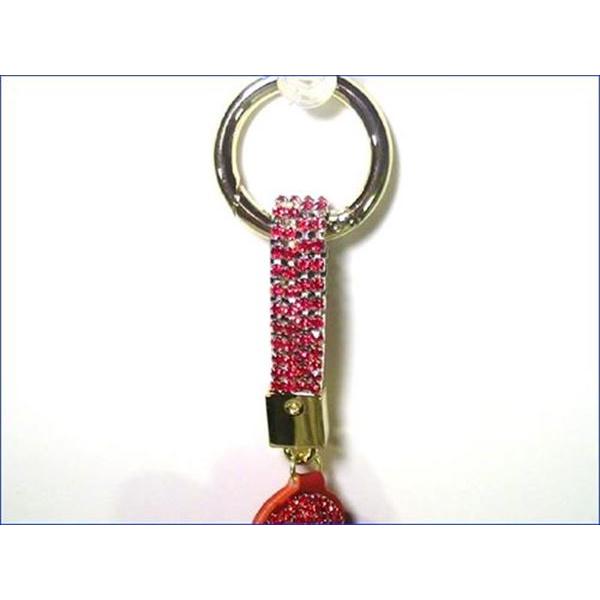 キーホルダー キーリング　（1650円⇒特価）　 キラキラ 花 チャーム レッド 0428-04　プレゼント ギフト | ブランド登録なし | 02