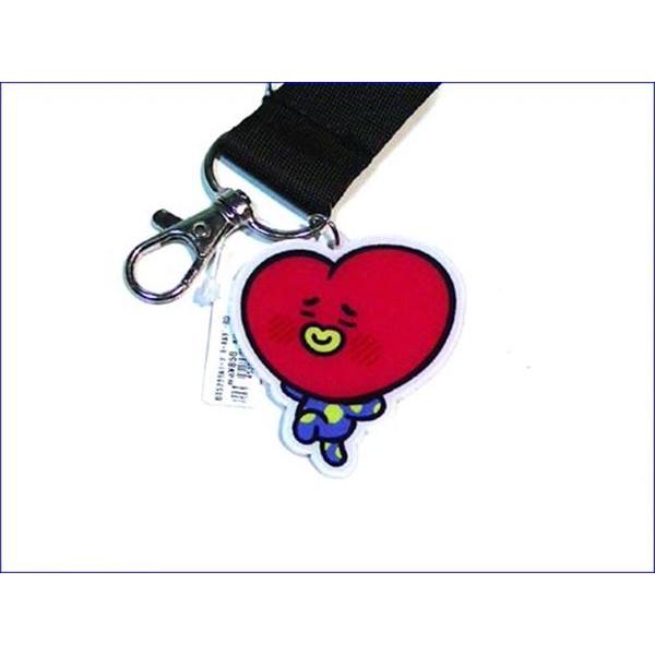 BT21 BTS アクリル テープキーホルダー レッド (TATA) テテ V 0428-46  (BT21 キーリング)｜tkcoll｜02