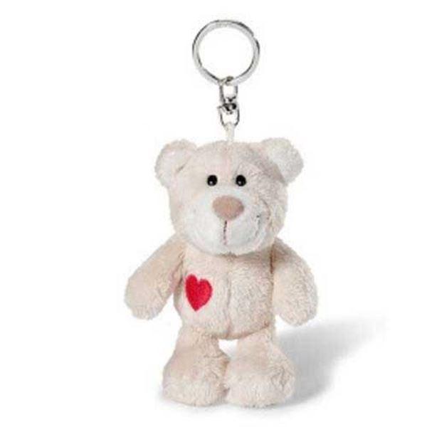NICI nici ニキ キーリング マスコット ぬいぐるみ キーホルダー　かわいい クマ・ラブベア ホワイト 0428-97　プレゼント ギフト | nici