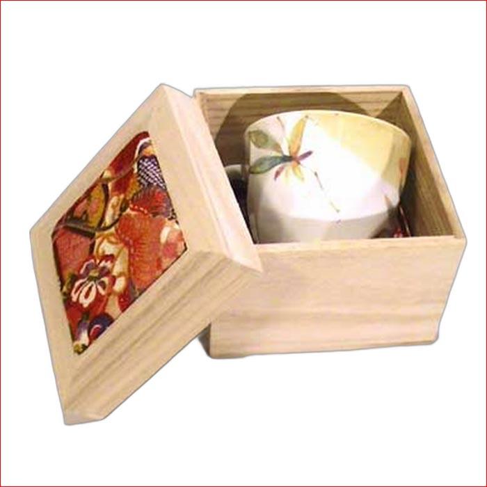 マグカップ 花柄 ちりめん木箱入 コースター付き 美濃焼 花かおり ツツジ ピンク 0511-07 定価 ￥1980 | セラミック藍 | 01