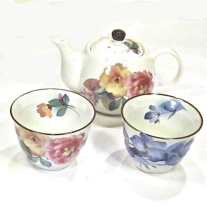 食器ギフト 美濃焼　虹彩花ペアポット茶器 湯飲み 湯呑み 2個 0511-43 | 