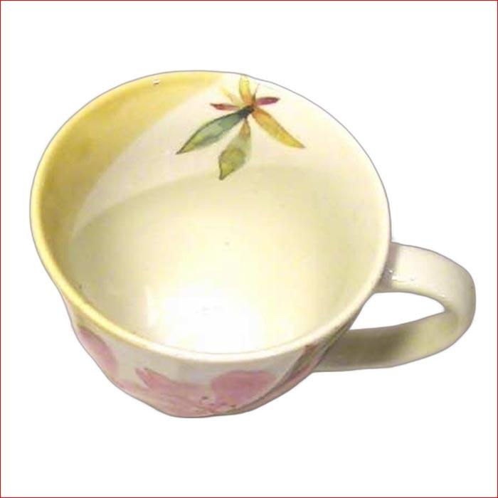 マグカップ 花柄 ちりめん木箱入 コースター付き 美濃焼 花かおり ツツジ ピンク 0611-07　プレゼント ギフト | セラミック藍 | 04