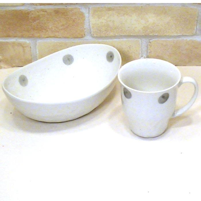 カレー皿セット 手付きカップ付き ペアセット　ブラウン＆アイボリー 0611-15 | セラミック藍 | 02