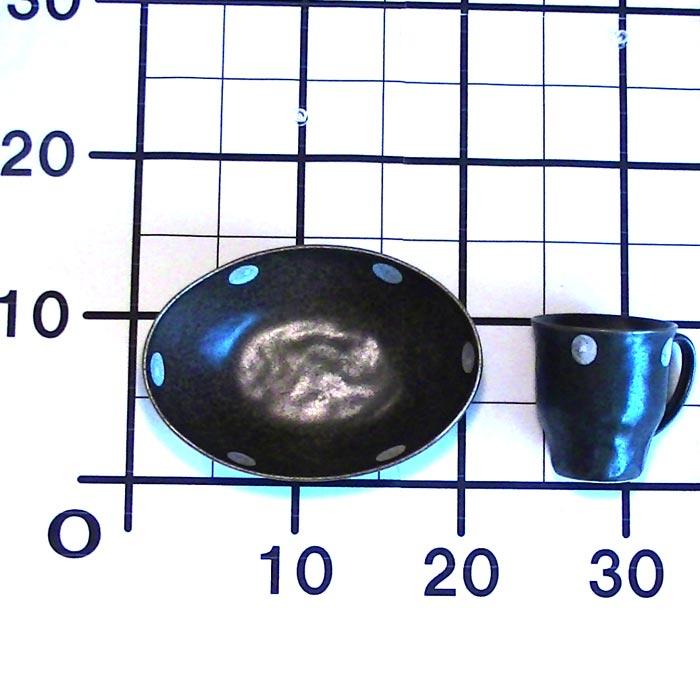 カレー皿セット 手付きカップ付き ペアセット　ブラウン＆アイボリー 0611-15 | セラミック藍 | 05