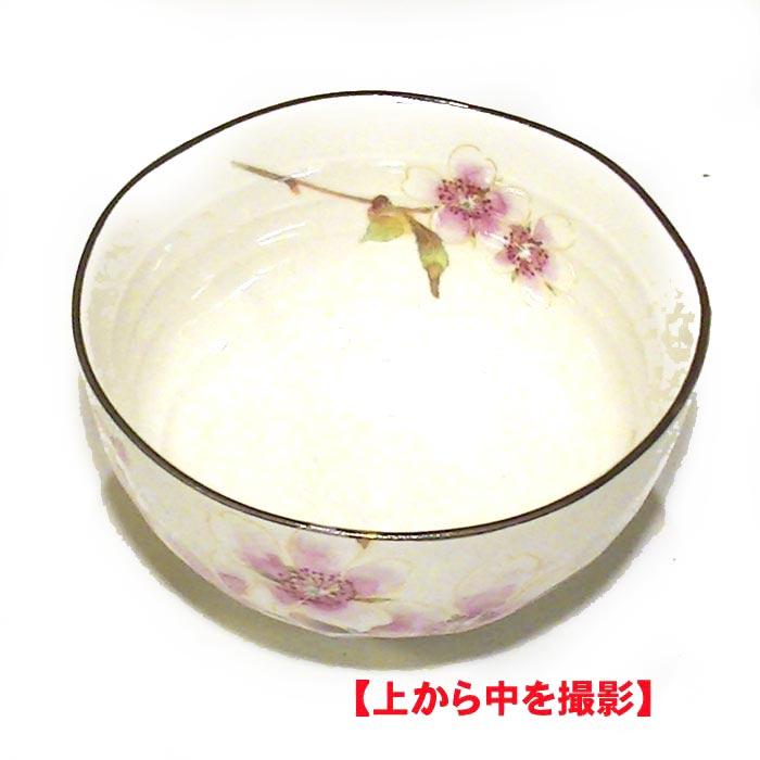 セラミック藍 花かぐら 飯椀（茶碗） 花柄 5種 木箱入り 桜・鉄線・菊