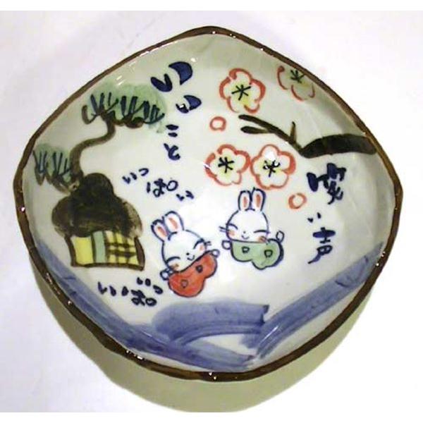 四角盛り蜂　手作り工房 夕立窯 　日本製　「うさぎのお宿」 結婚祝い 0618-05　プレゼント ギフト | ブランド登録なし