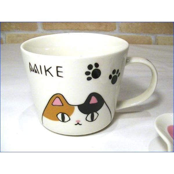 肉球 碗皿 猫３兄弟 かわいい ネコ柄 カップソーサー・三毛猫のミケ 0620-01　プレゼント ギフト | にゃん屋 | 02