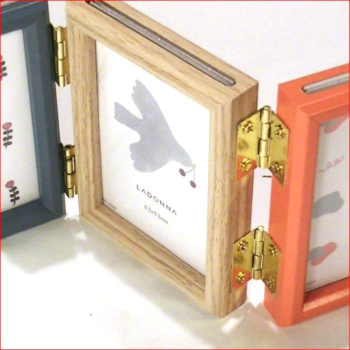 写真立て フォトフレーム 「ハーフサイズプリント」 & チェキ用の両面フレーム 表裏合わせて６枚の写真が飾れます 0711-04　プレゼント ギフト | ブランド登録なし | 01