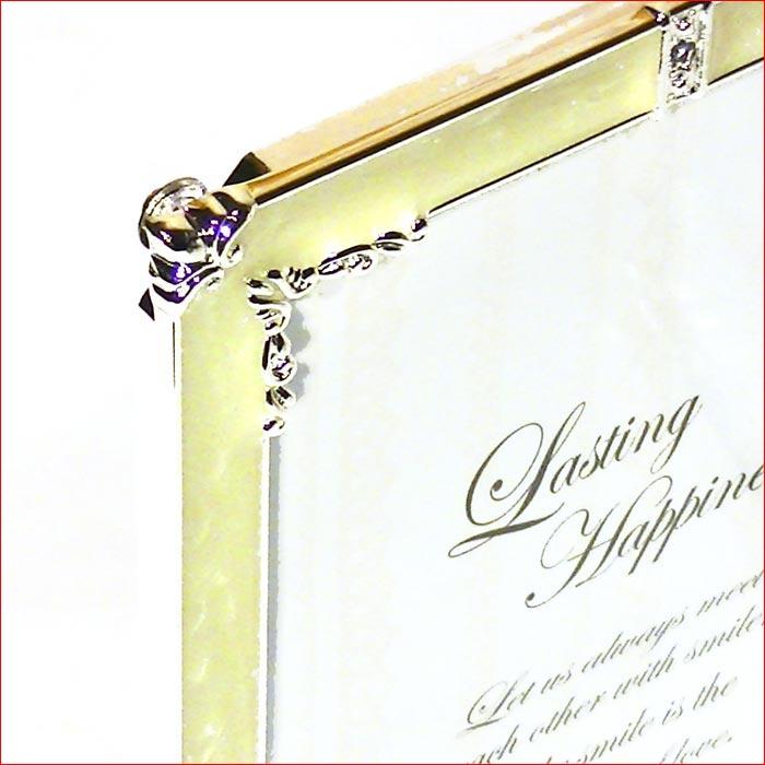 写真立て フォトフレーム ポストカードサイズ 2枚 壁掛け金具付き クリスタルリング フォトフレーム 0711-36　プレゼント ギフト | ブランド登録なし | 03