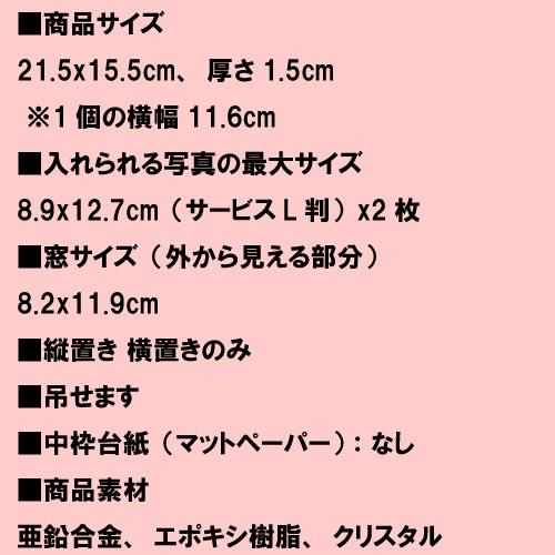 写真立て フォトフレーム L判 2枚 2面 フォトフレーム 壁掛け金具付き　ペアフレーム シルバーシャイニング 結婚祝い向き 0711-55　プレゼント ギフト | ブランド登録なし | 13