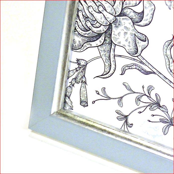 フォトフレーム 写真立て はがきサイズ 横置き 縦置き 縦横 壁掛け　アンティーク フォトスタンド ベージュ ブラック ブルー 0711-643 | ブランド登録なし | 09