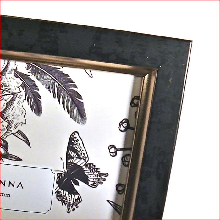 フォトフレーム 写真立て はがきサイズ 横置き 縦置き 縦横 壁掛け　アンティーク フォトスタンド ベージュ ブラック ブルー 0711-643 | ブランド登録なし | 12