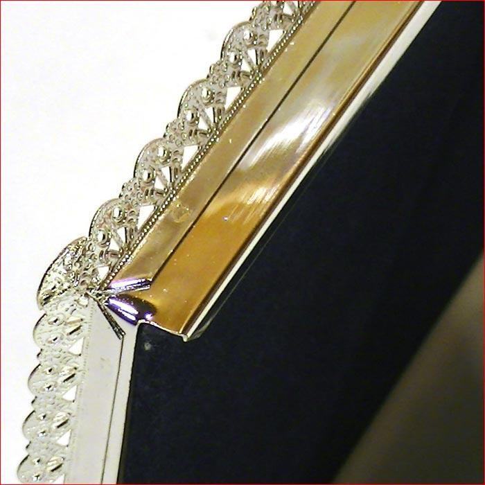 フォトフレーム 写真立て 2L判（ L判 2枚 ） シルバー アラベスク 真鍮 真ちゅう レース 大人 女子 かわいい 0711-76　プレゼント ギフト | ブランド登録なし | 06