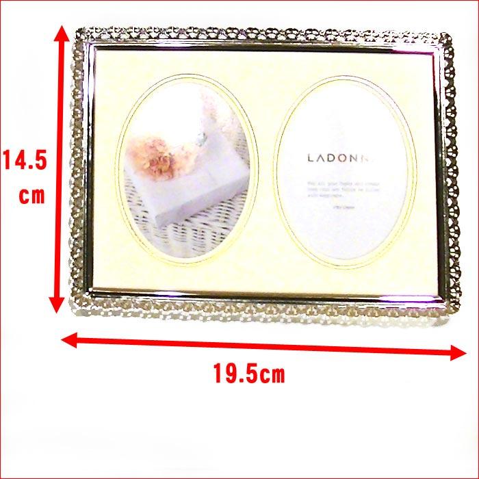 フォトフレーム 写真立て 2L判（ L判 2枚 ） シルバー アラベスク 真鍮 真ちゅう レース 大人 女子 かわいい 0711-76　プレゼント ギフト | ブランド登録なし | 08