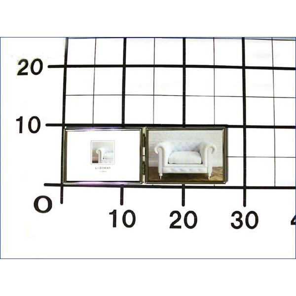 フォトフレーム 写真立て L判サイズ 連結 2連 真ちゅう リビング シルバー 横向き ２枚 0711-90 | ブランド登録なし | 08
