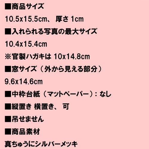 フォトフレーム 写真立て ポストカードサイズ 真ちゅう フォトフレーム・シルバー 0711-95　プレゼント ギフト | ブランド登録なし | 12