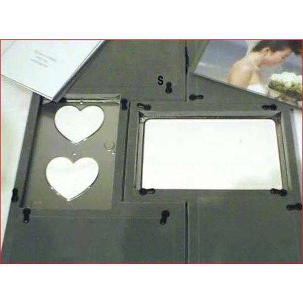 クリスタルブライダルフレーム パールシルバー・７窓 横向き ハガキ判x2 縦向き L判x2 0712-11　プレゼント ギフト | ブランド登録なし | 04