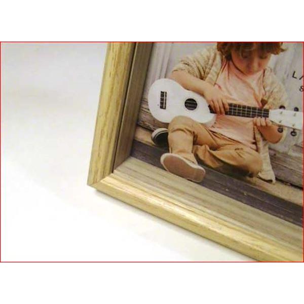 フォトフレーム ＆ 置き時計 木製 ミニサイズ 写真立て・ベージュ 0712-17 | ブランド登録なし | 03