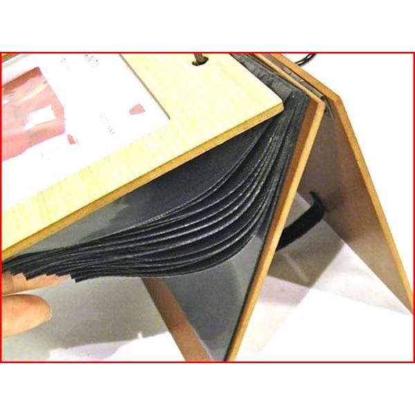 写真立て フォトフレーム ポストカード判　ナチュラル  はがきサイズ 木製 めくり アルバム 60枚収納・ フォトスタンド プレゼント ギフト  0712-58 | ブランド登録なし | 02