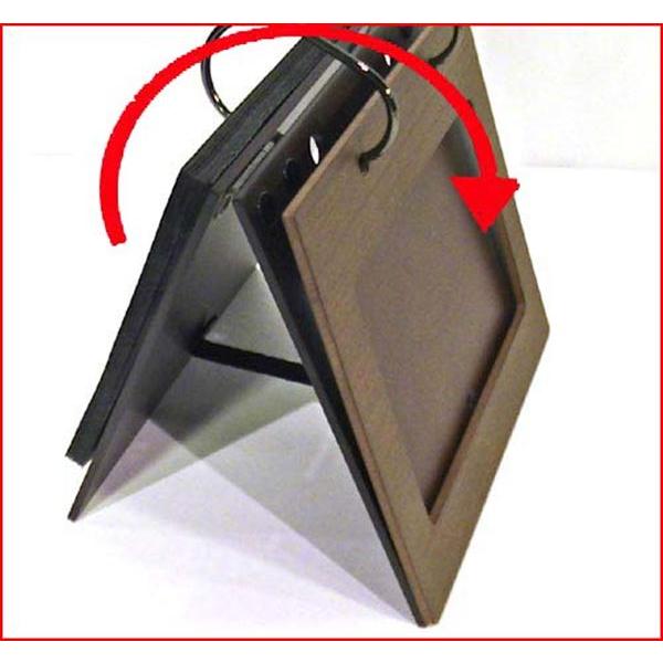 写真立て フォトフレーム ポストカード判 はがきサイズ　ダークブラウン」木製 めくり アルバム 60枚収納・ フォトスタンド プレゼント ギフト  0712-59 | ブランド登録なし | 05