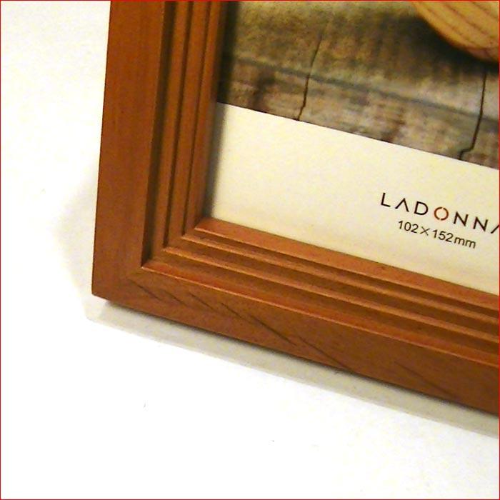 写真立て フォトフレーム ポストカードサイズ 天然木 木製 アルダーウッド・ブラウン 0712-83　プレゼント ギフト | ブランド登録なし | 03