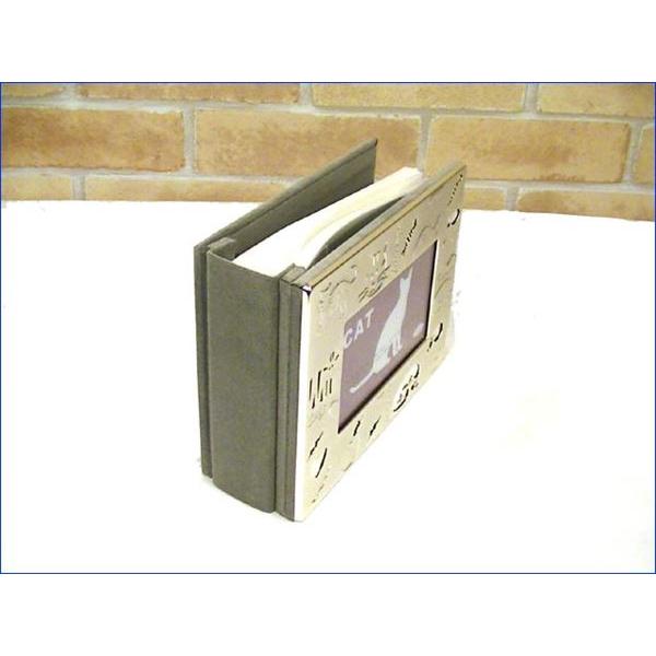 アルバムフレーム はがきサイズ １００枚収納（表紙もハガキサイズ） アルバム型 バインダー型 フォトフレーム・キャット 0716-21 | ブランド登録なし | 04