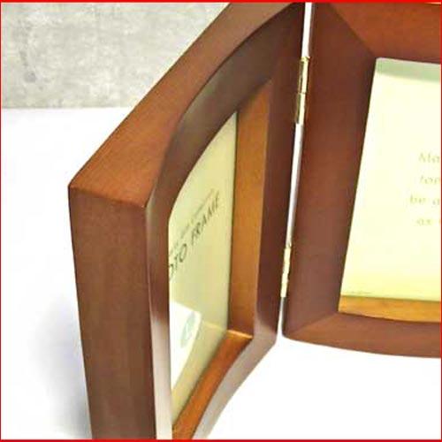 写真立て フォトフレーム L判 木製 天然木 フォトフレーム ペア 2枚 2連 卓上用 0717-11　プレゼント ギフト | ブランド登録なし | 02