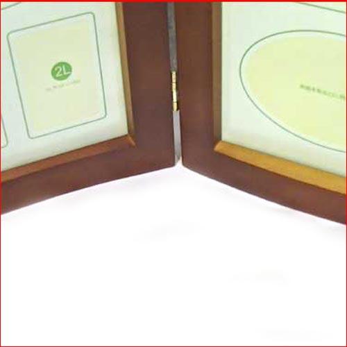 フォトフレーム 2L判 木製 フォトフレーム ペア 2枚　縦向き 2連 卓上用 写真立て 0717-13　プレゼント ギフト | ブランド登録なし | 02