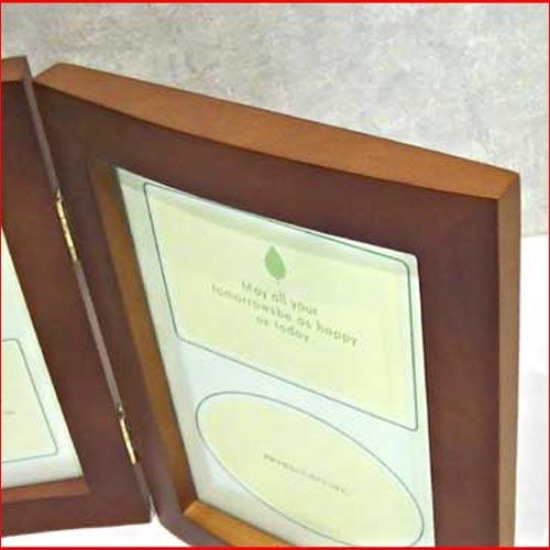 フォトフレーム 2L判 木製 フォトフレーム ペア 2枚　縦向き 2連 卓上用 写真立て 0717-13　プレゼント ギフト | ブランド登録なし | 03