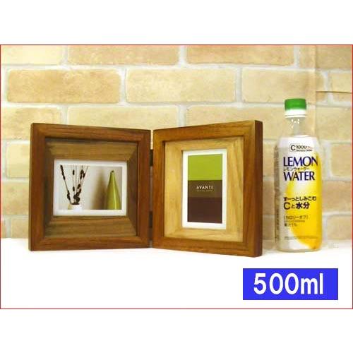 フォトフレーム 木製 ペア 2面 2連 写真はミニサイズ向き 写真立て カラーウッド フォトフレーム・ブラウン 0717-21　プレゼント ギフト | ブランド登録なし | 01