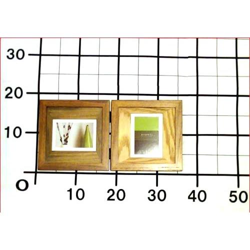 フォトフレーム 木製 ペア 2面 2連 写真はミニサイズ向き 写真立て カラーウッド フォトフレーム・ブラウン 0717-21　プレゼント ギフト | ブランド登録なし | 07