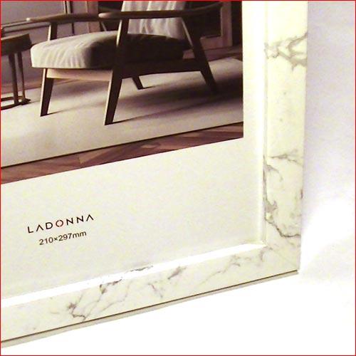 フォトフレーム 写真立て A4サイズ 大理石調 縦置き 横置き 壁掛け インテリアフレーム・ホワイト 0717-51　プレゼント ギフト | ブランド登録なし | 03