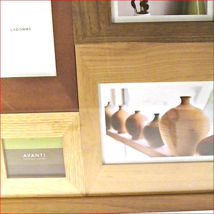 フォトフレーム 木製 写真立て 6窓 卓上 壁掛け 天然木 フォトフレーム カラーウッド ブラウン 0717-61　プレゼント ギフト | ブランド登録なし | 04