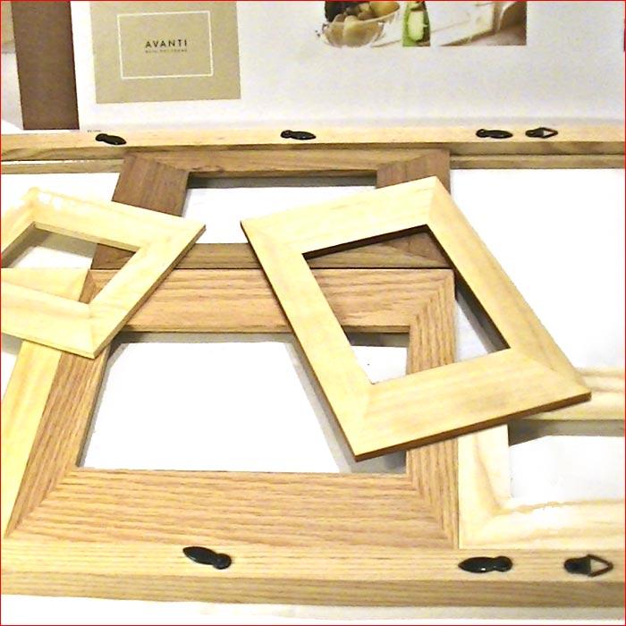 木製 写真立て　フォトフレーム  6窓 卓上 壁掛け両用 天然木 カラーウッド ナチュラル 0717-62　プレゼント ギフト | ブランド登録なし | 05