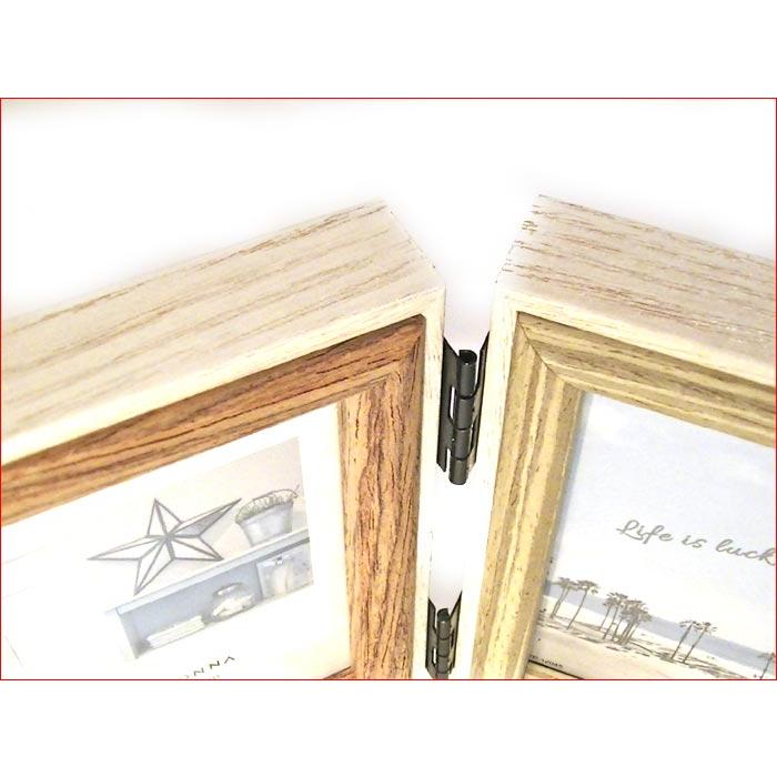 写真立て 木製フォトフレーム ミニサイズ用 2枚 ２蓮 0717-912 | ブランド登録なし | 08