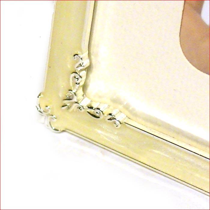 フォトフレーム 写真立て 六つ切りサイズ ブライダル 結婚祝い クリスタルリング フォトフレーム （L判２枚＋２L版１枚用マット紙付）0811-35 | ブランド登録なし | 04