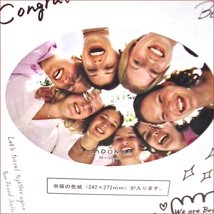 フォトフレーム 写真立て 寄せ書き用 色紙サイズ 木製 天然木フォトフレーム 色紙付き ダークブラウン プレゼント ギフト 0811-37 | ブランド登録なし | 02