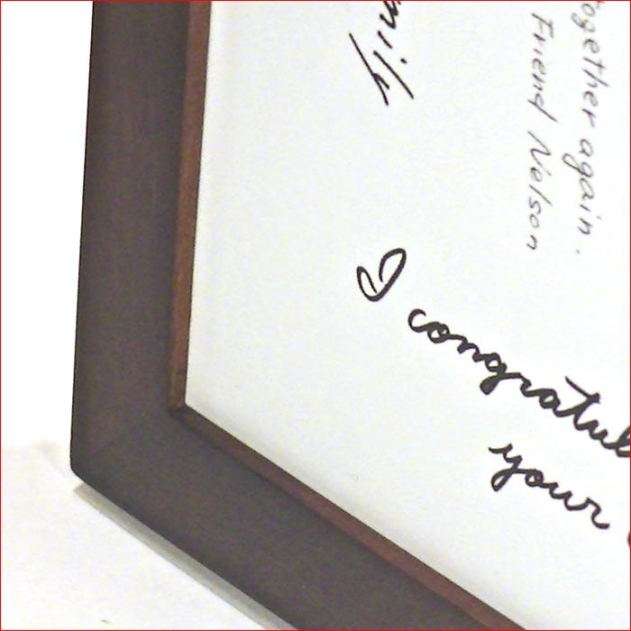 フォトフレーム 写真立て 寄せ書き用 色紙サイズ 木製 天然木フォトフレーム 色紙付き ダークブラウン プレゼント ギフト 0811-37 | ブランド登録なし | 05