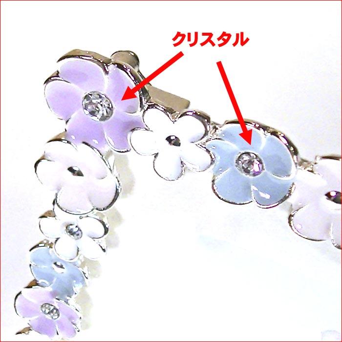 フォトフレーム 写真立て 2L判サイズ キャビネサイズ 卓上用 L判台紙付き　クリスタル リトルフラワー 亜鉛棒金 フォトスタンド 0811-48 | ブランド登録なし | 03