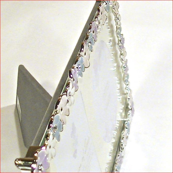 フォトフレーム 写真立て 2L判サイズ キャビネサイズ 卓上用 L判台紙付き　クリスタル リトルフラワー 亜鉛棒金 フォトスタンド 0811-48 | ブランド登録なし | 04