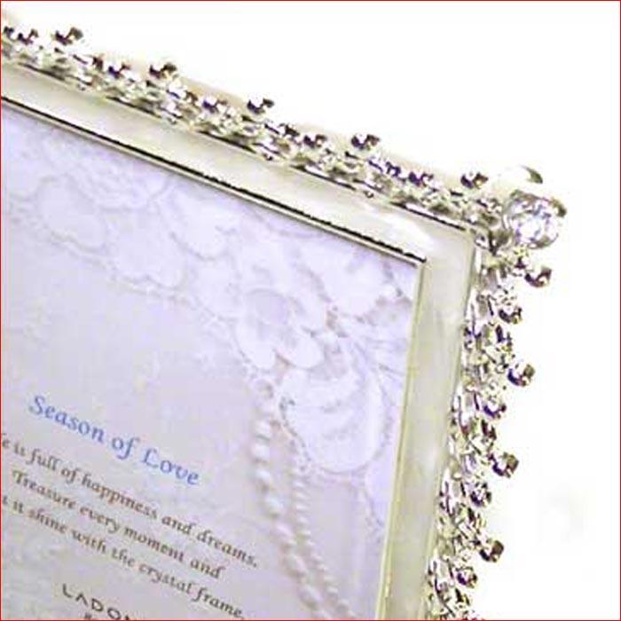 写真立て フォトフレーム サービス判 （L判)  シルバーシャイニング クリスタル 結婚祝い向き 0811-51 | ブランド登録なし | 02